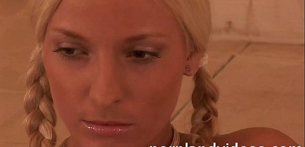 blonde teen Emmy fucking stranger in sauna
